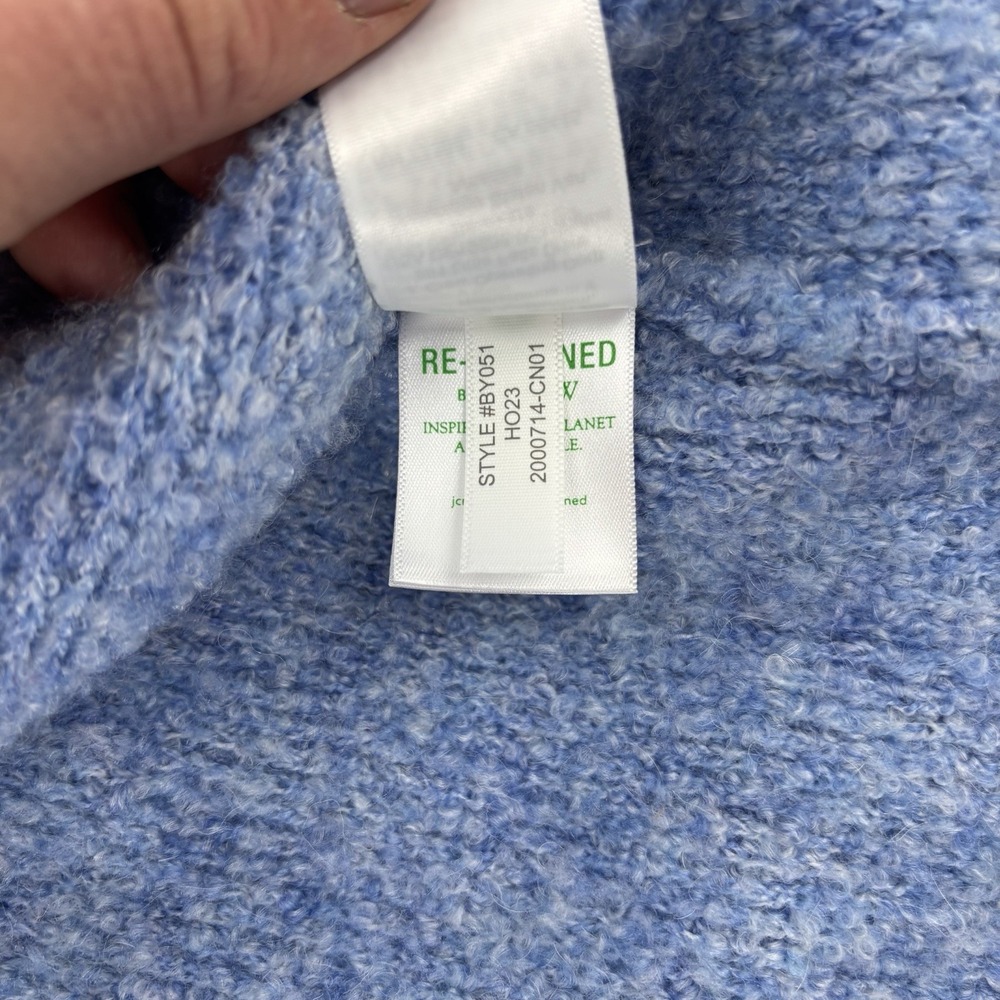 J. Crew Bouclé Lady Cardigan Knit Sweater Blue Women's Small Long Sleeve Pockets - Picture 8 of 12